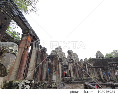 Cambodia Angkor Thom Bayon Golden Week cloudy and rainy day Cambodia Angkor Thom Bayon Golden Week cloudy and rainy day 108916985