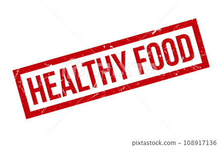 Healthy Food Rubber Stamp. Red Healthy Food Rubber Grunge Stamp Healthy Food Rubber Stamp. Red Healthy Food Rubber Grunge Stamp 108917136