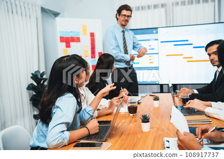 Multi ethnic diversity business people and modern business project. Habiliment Multi ethnic diversity business people and modern business project. Habiliment 108917737