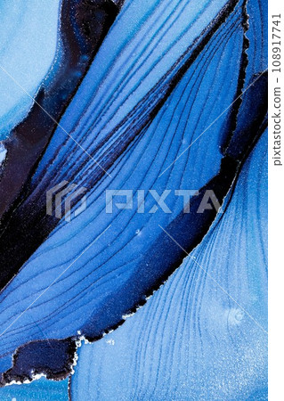 Marble ink abstract art from exemplary original painting abstract background 108917741
