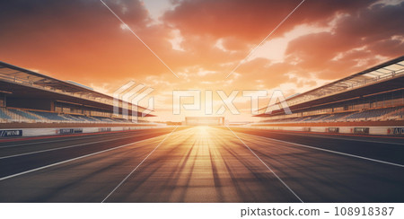 F1 race track circuit road with motion blur - Stock Illustration  [108918387] - PIXTA