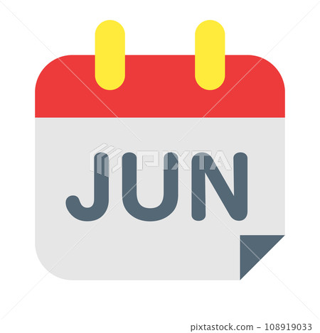 Color style icon representing the month, June Color style icon representing the month, June 108919033