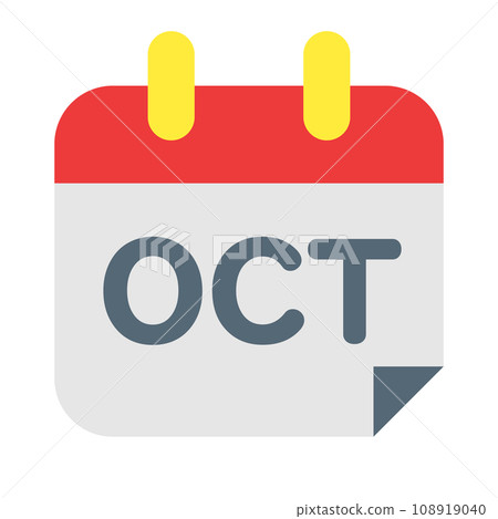 Color style icon representing the month, October Color style icon representing the month, October 108919040
