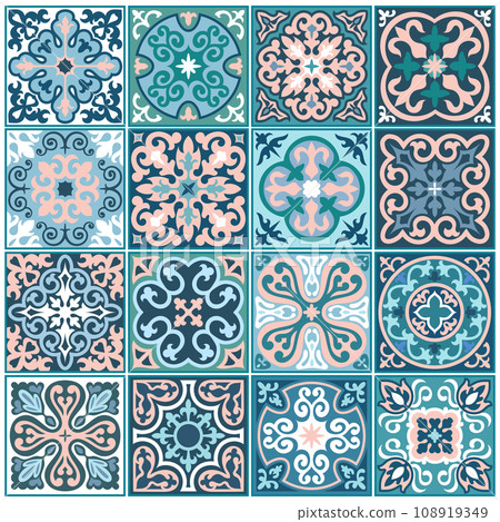 spanish tile design set spanish tile design set 108919349