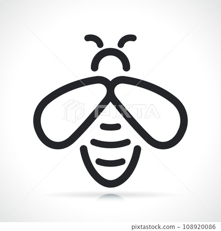 bee icon on white background bee icon on white background 108920086