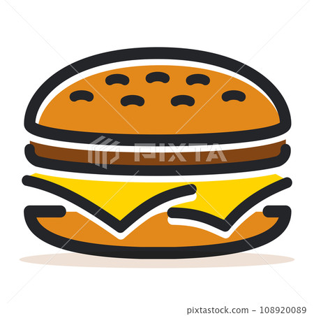burger or hamburger flat icon 108920089
