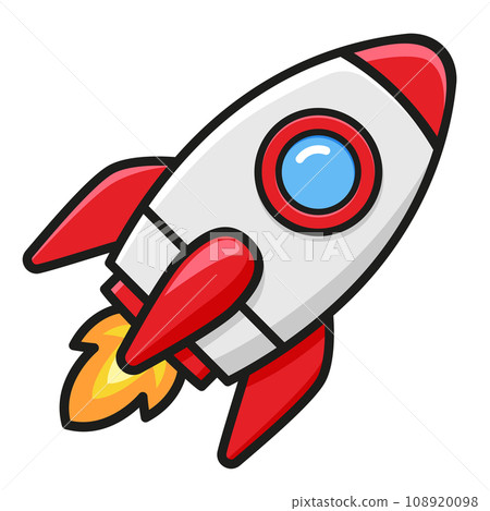 rocket or space ship cartoon rocket or space ship cartoon 108920098