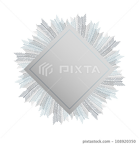 Square background frame illustration with silver decoration Square background frame illustration with silver decoration 108920350