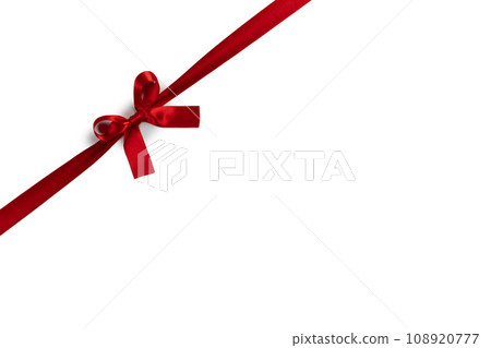 Red bow isolated on white 108920777