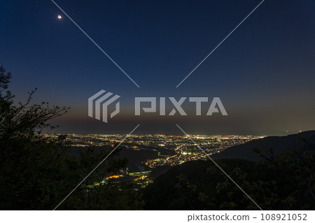 世界地質公園手取河沖積扇夜景 世界地質公園手取河沖積扇夜景 108921052
