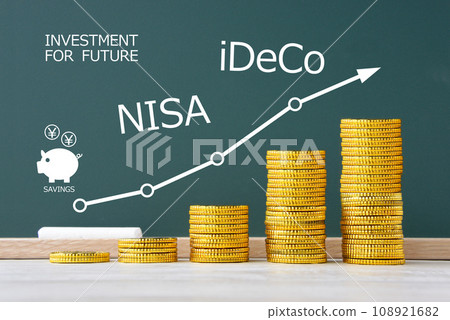透過投資和儲蓄增加資金的形象 108921682