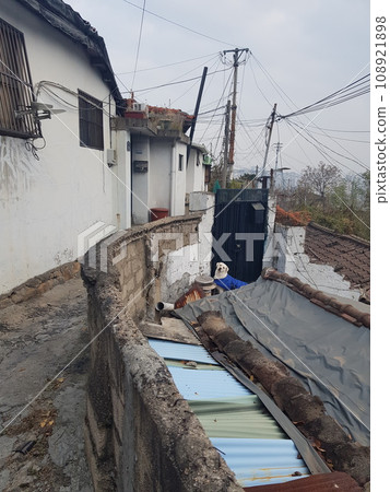 demolished house before reconstruction 108921898