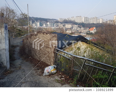 demolished house before reconstruction 108921899