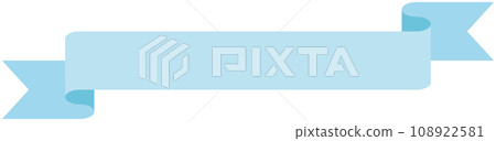 Simple ribbon single item illustration 6 (light blue) Simple ribbon single item illustration 6 (light blue) 108922581