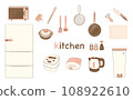 Illustration set of cute kitchen utensils 108922610