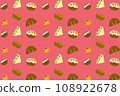 Bread illustration background pink color 108922678