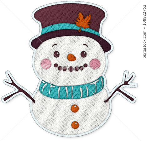 Snowman Patchwork Clipart 108922752