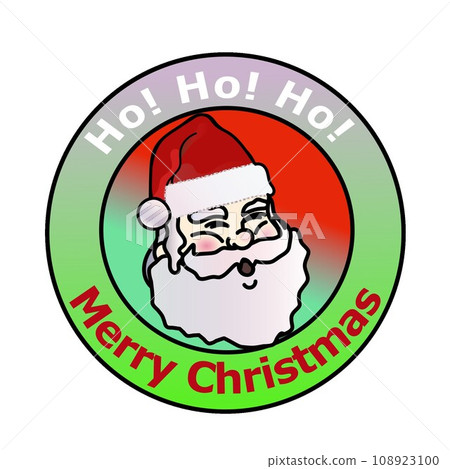 santa claus face emblem santa claus face emblem 108923100