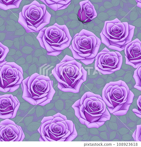 無限磁磚/玫瑰壁紙紫色15 108923618