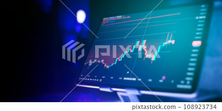 Financial chart with up trend line graph. Wealth management with risk diversification concept. Financial chart with up trend line graph. Wealth management with risk diversification concept. 108923734