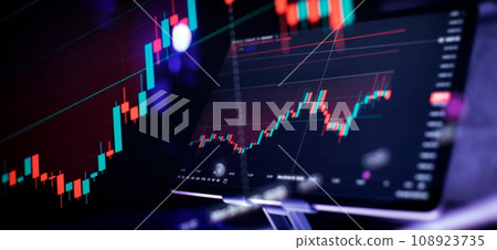 Financial chart with up trend line graph. Wealth management with risk diversification concept. Financial chart with up trend line graph. Wealth management with risk diversification concept. 108923735