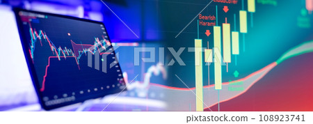 Financial chart with up trend line graph. Wealth management with risk diversification concept. Financial chart with up trend line graph. Wealth management with risk diversification concept. 108923741