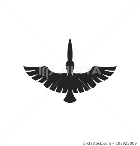 Pelican logo template Isolated. Brand Identity. Icon Abstract Vector graphic Pelican logo template Isolated. Brand Identity. Icon Abstract Vector graphic 108923809