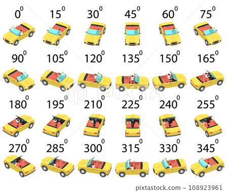 A set of 24 convertibles from different angles.  108923961