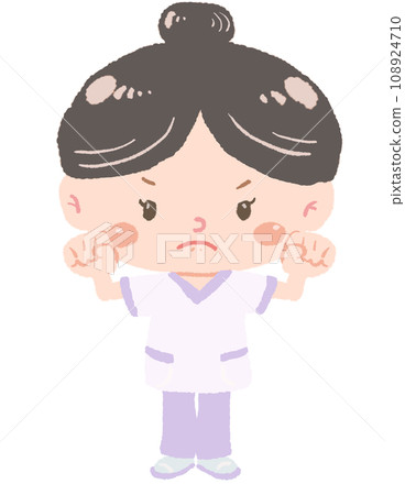 治療師全身站立握拳姿勢 108924710