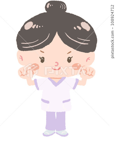 治療師全身站立握拳姿勢 108924712