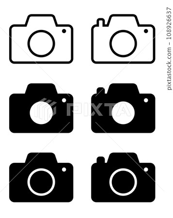 Simple camera icon set 108926637