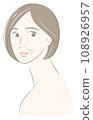 Middle-aged woman with healthy short bob 108926957