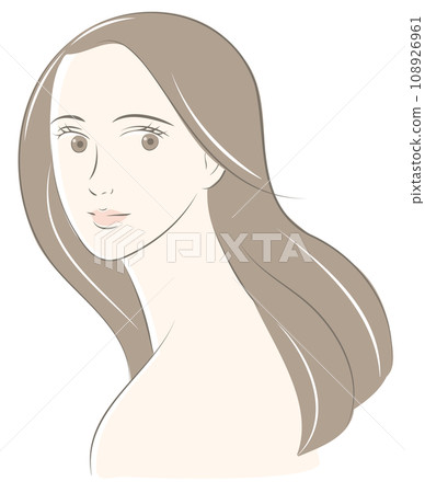 健康的年輕女子,長髮 健康的年輕女子,長髮 108926961