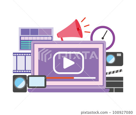 Video marketing image illustration Video marketing image illustration 108927080