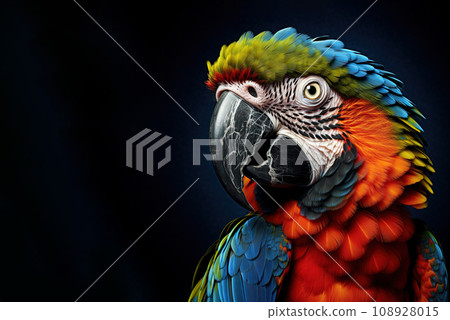 Image of colorful macaw parrot. Birds. Wildlife Animals. Image of colorful macaw parrot. Birds. Wildlife Animals. 108928015