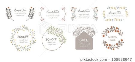 natural vector frame natural vector frame 108928947