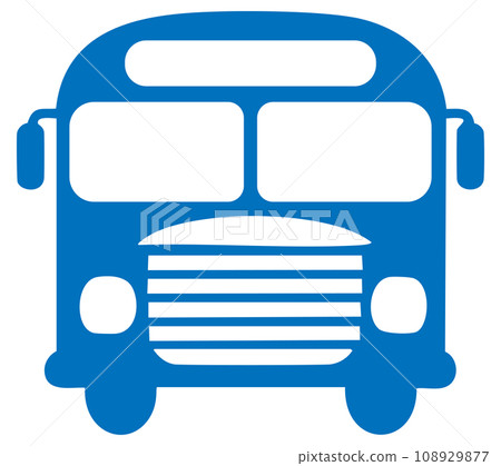 Bus icon (front) blue - Stock Illustration [108929877] - PIXTA