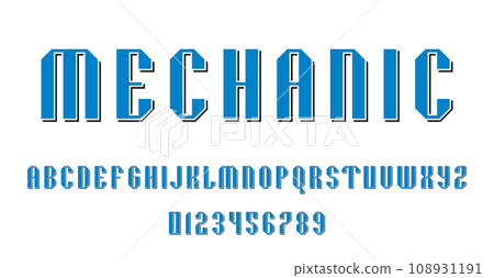 Set of alphabets font letters and numbers Set of alphabets font letters and numbers 108931191