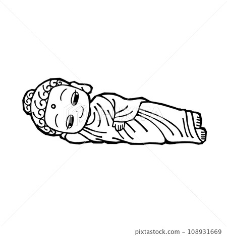 佛像(睡1號,深色,單色) 佛像(睡1號,深色,單色) 108931669