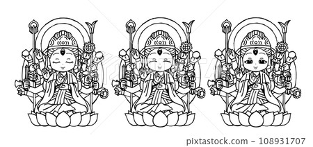 Set, Junkei Kannon Bodhisattva, monochrome Set, Junkei Kannon Bodhisattva, monochrome 108931707