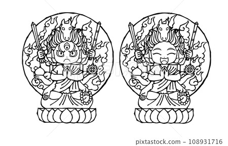 Set, Bato Kannon Bodhisattva, monochrome Set, Bato Kannon Bodhisattva, monochrome 108931716