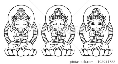 Set, Seishi Bodhisattva, monochrome 108931722