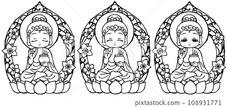 Set, Medicine Buddha, Monochrome Set, Medicine Buddha, Monochrome 108931771