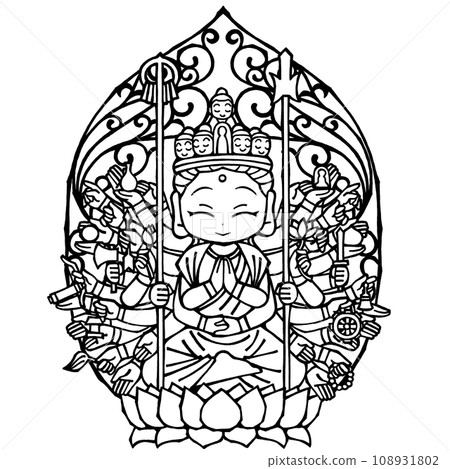 千手觀世音菩薩（笑，單色） 108931802