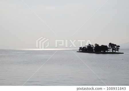 Lake Shinji lava in summer that shines silver Lake Shinji lava in summer that shines silver 108931843