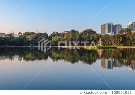 Hoan Kiem Lake, Lake of the Returned Sword, in Hanoi, Vietnam 108931931