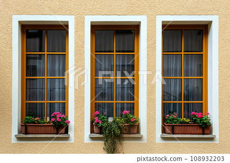 Three rectangular windows. Three rectangular windows. 108932203