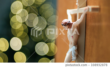 Holy Christ Symbol with blurred Tree background  108932878