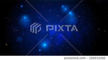 Space vector background with realistic nebula and shining stars. Magic colorful galaxy with stardust 108932980