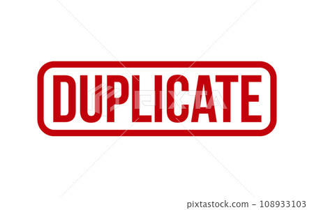 Duplicate Rubber Stamp Seal Vector 108933103